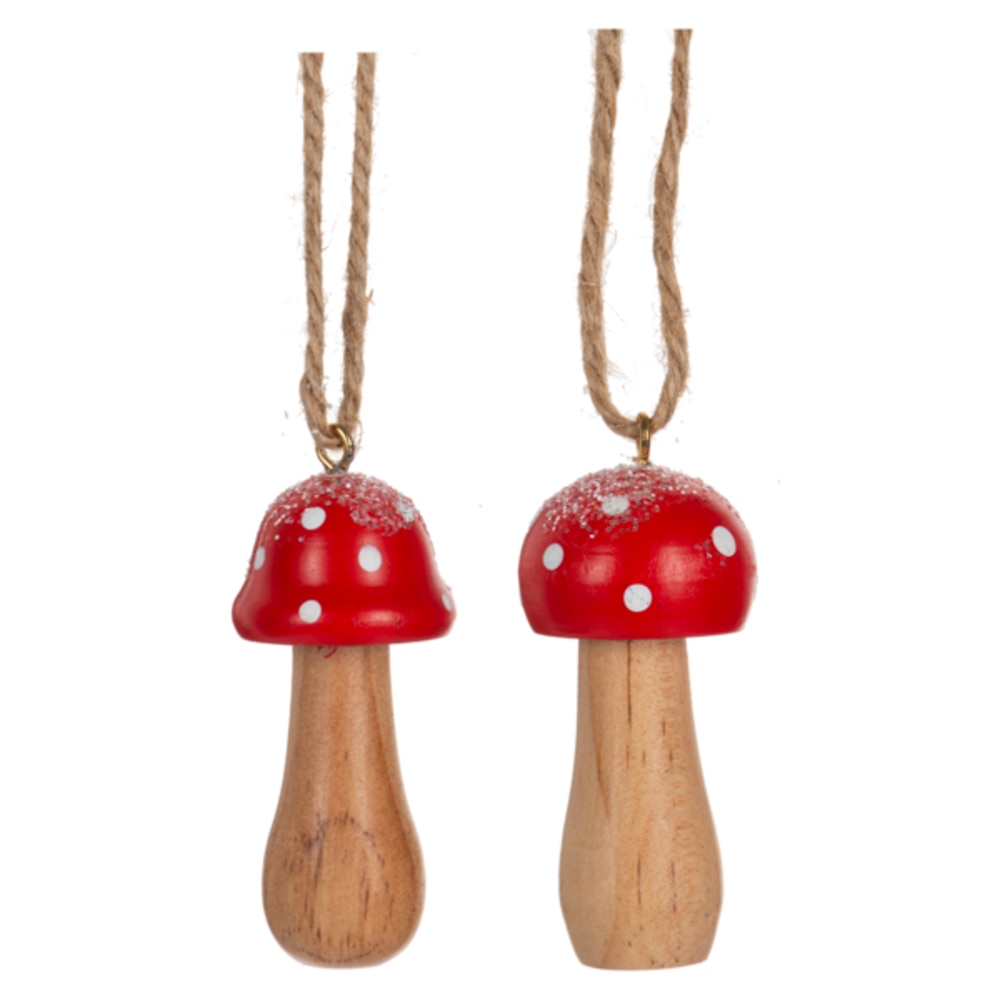 Ganz, Collectibles, Wood, Gifts, Midwest CBK, 2023, Mini Wood Mushrooms, 701609